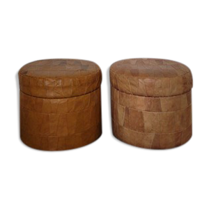 Pouf coffre en patchwork