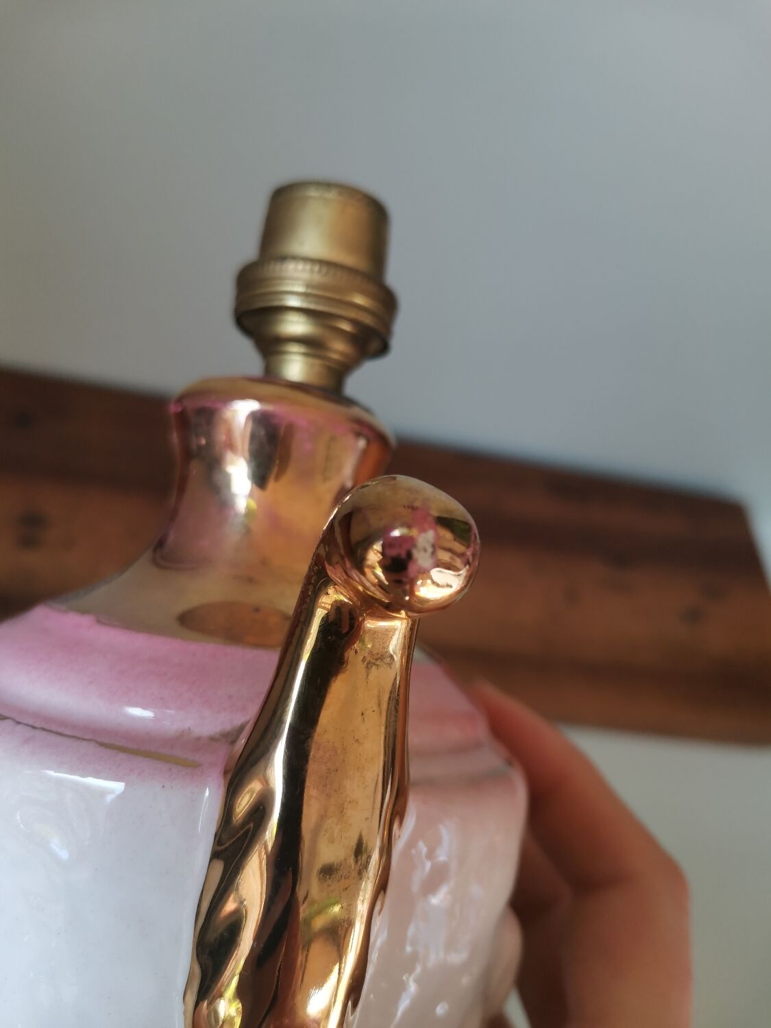 Vintage lamp foot in slip