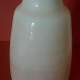 Opaline vase floral decoration pink background 1900