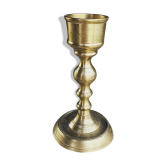 Solid brass gilded candlestick