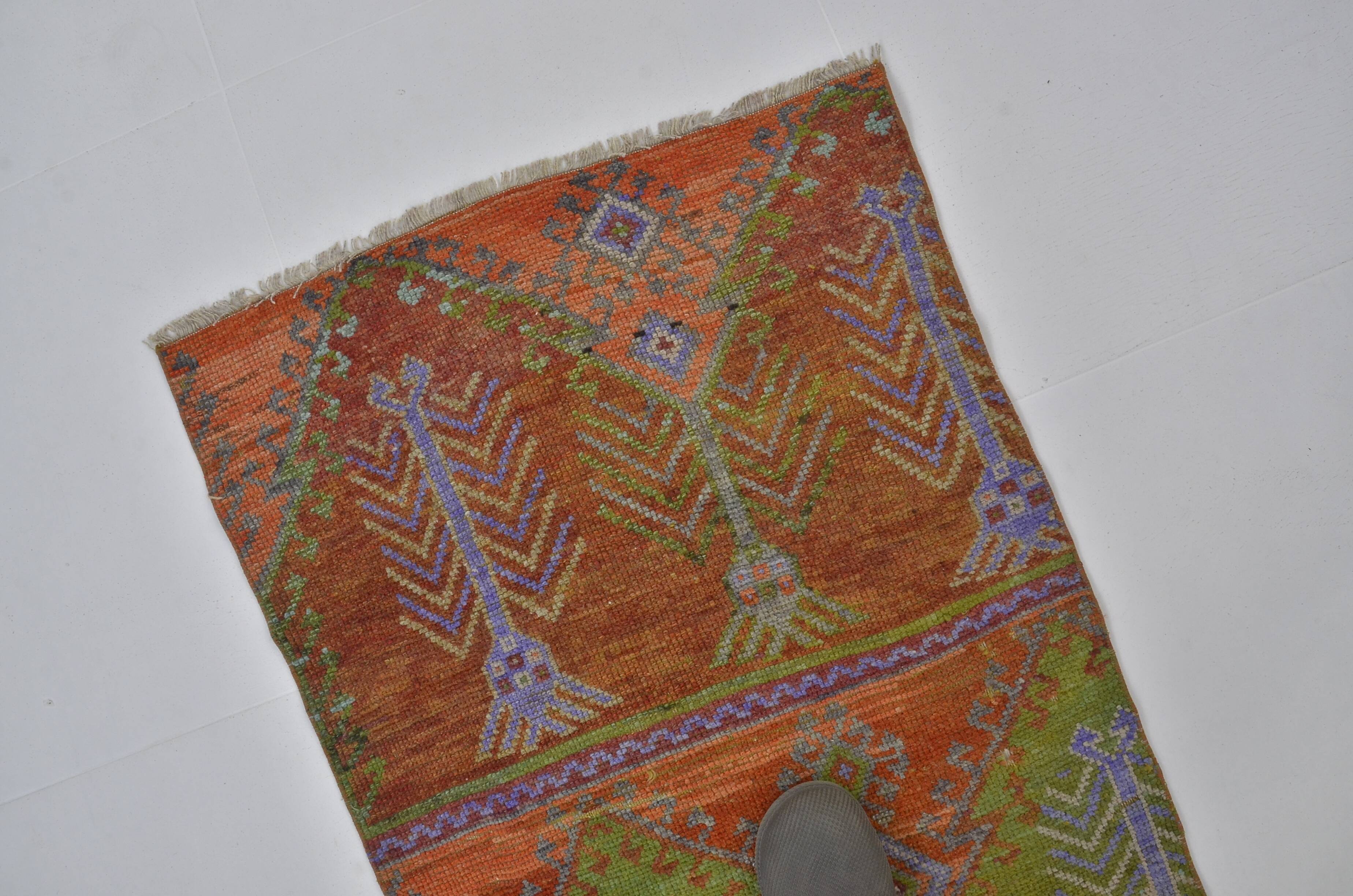 Colorful Vintage Handknotted Vintage Runner sku 1247