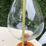 Vase dame jeanne forme verre cognac