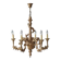 Giltwood five-arm chandelier, Central Europe, early 20th century