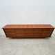 Enfilade by Robert DEBIEVE in mahogany veneer and brass, France 1950.