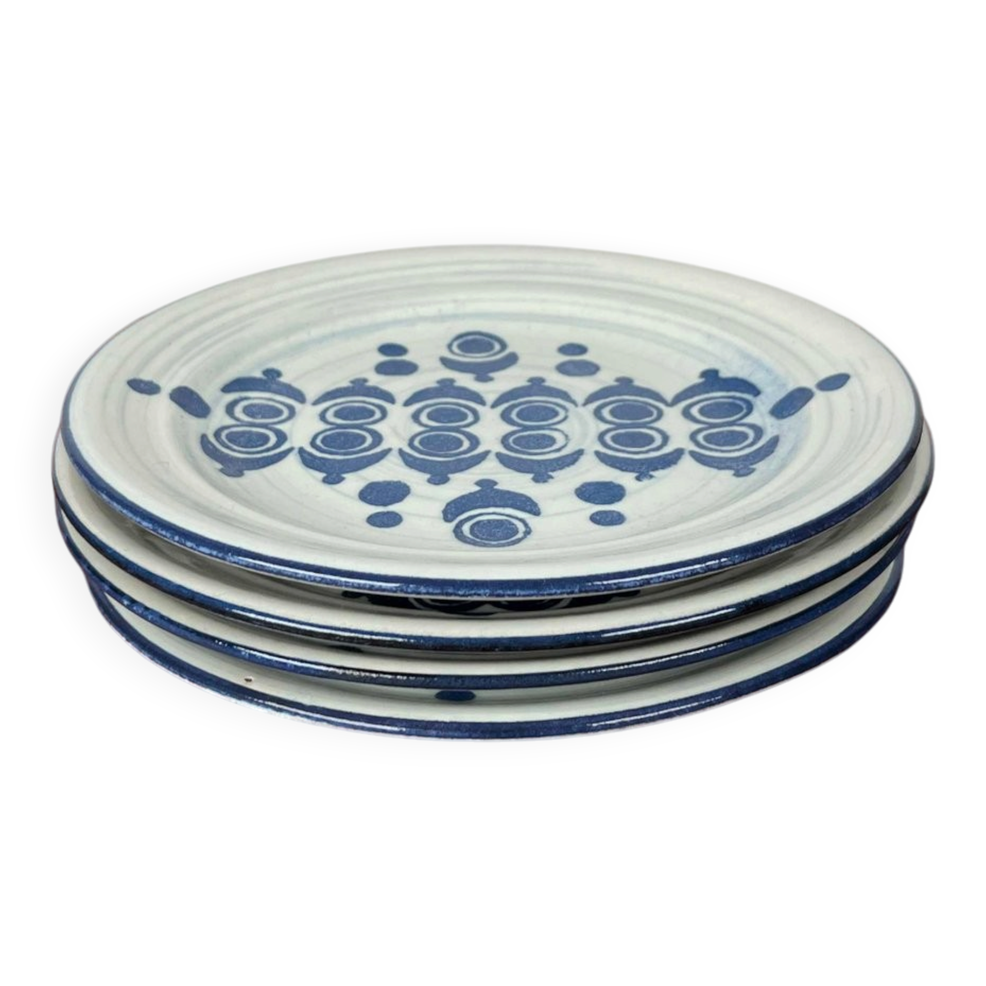 Mid-century German ceramic plates by Ceramano, 1960s, set of 4.