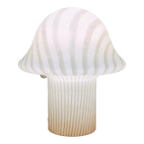 Striped glass mushroom table lamp from Peill & Putzler Germany 1970s