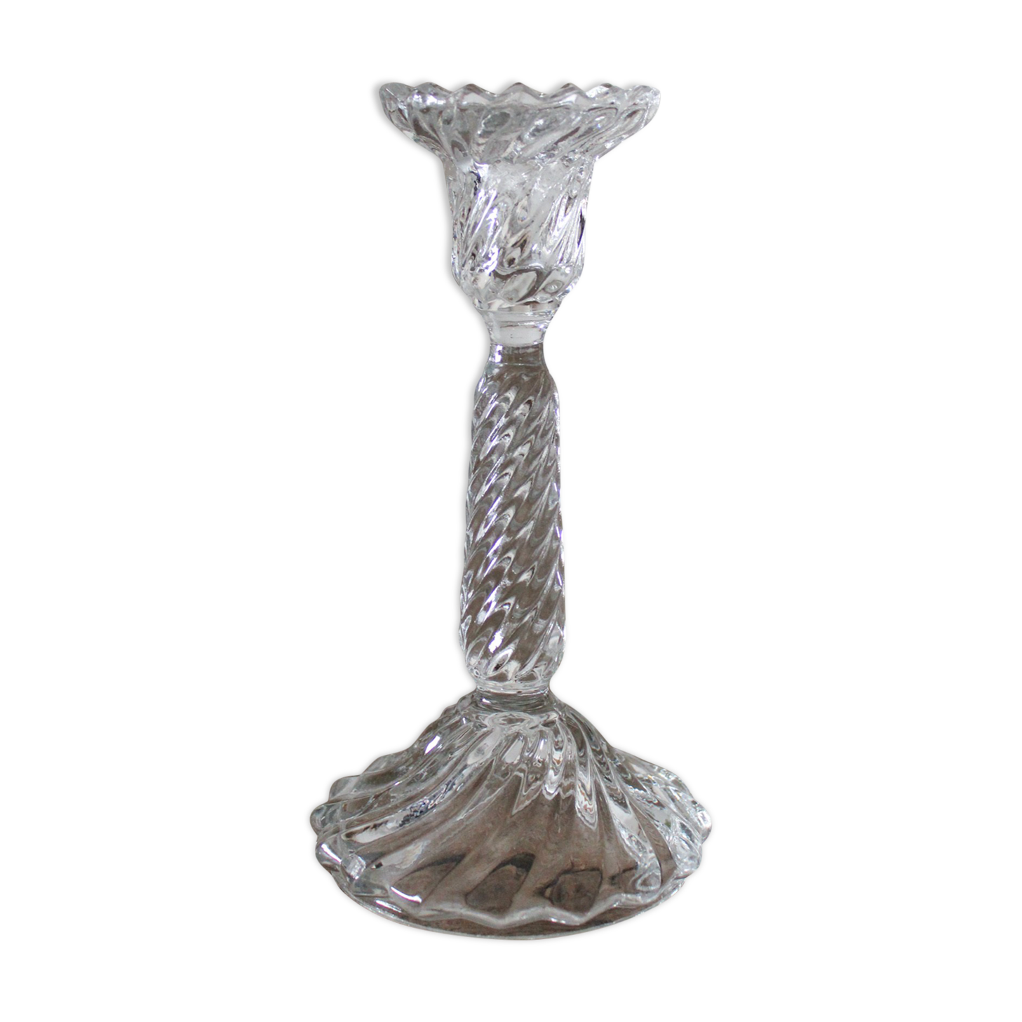 Glass candle holder