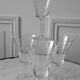 Set of 4 crystal wine glasses engraved 50-60s