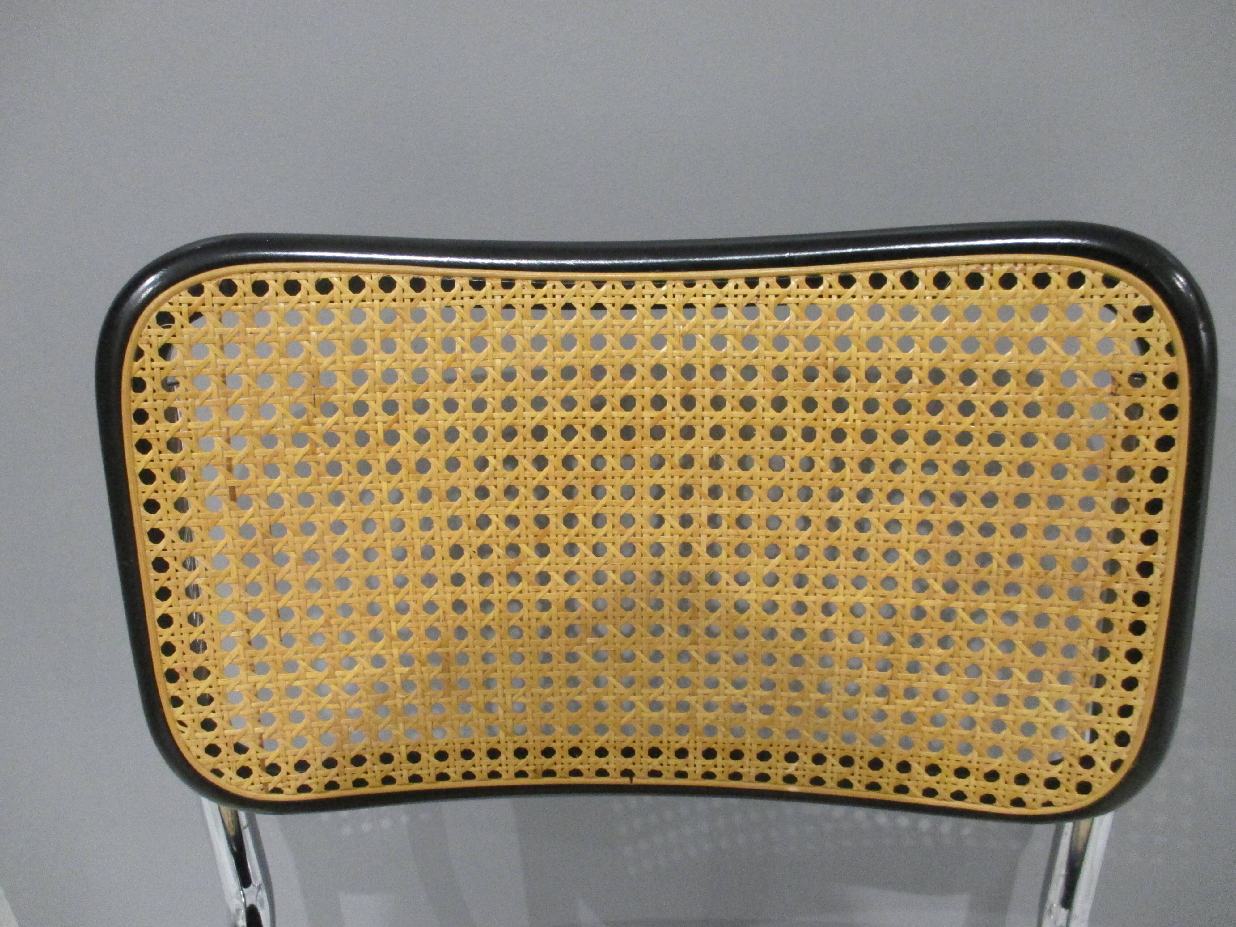 Suite 6 chaises cesca b32 Marcel Breuer vintage 1970/1980