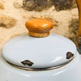 Vintage Scandinavian enamelled sheet metal kettle