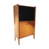 Secrétaire compact vintage bois et noir