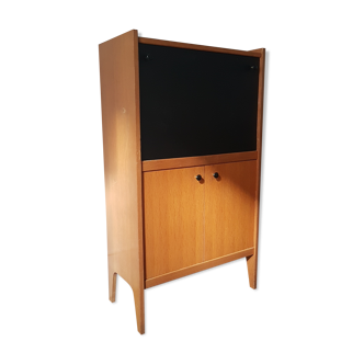 Secrétaire compact vintage bois et noir
