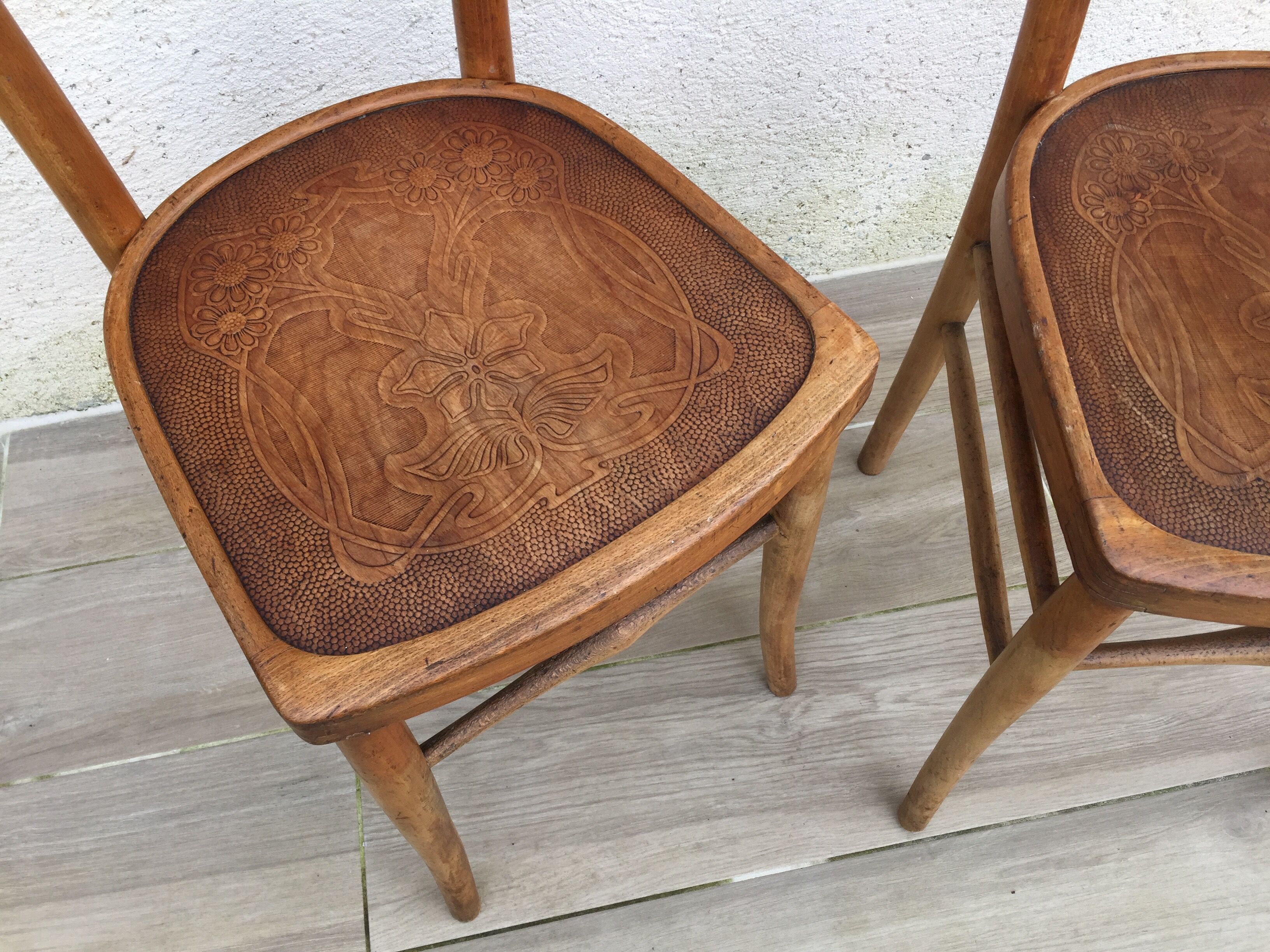 Paire de chaises de bistrot 1930