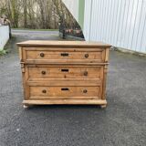 Superbe commode ancienne en bois massif – Style anglais / XIXe siècle