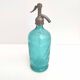 Siphon bistrot vintage Cherbourg verre turquoise 1935