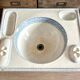 Vintage Blue Decorated Porcelain Washbasin