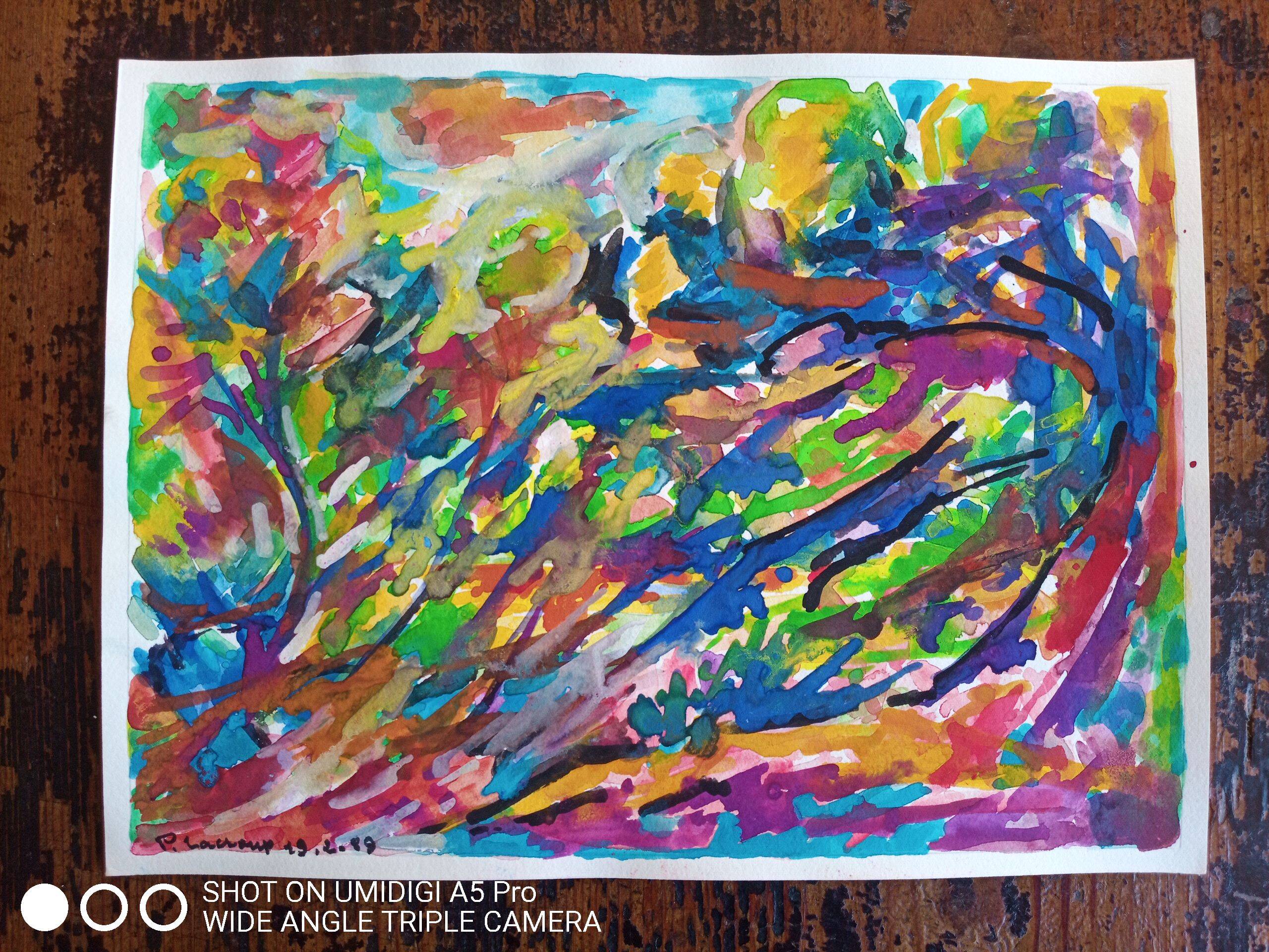 Pierre Lacroux (1909-1993) Gouache on paper 24 x 32 cm - from 1989 - (316)