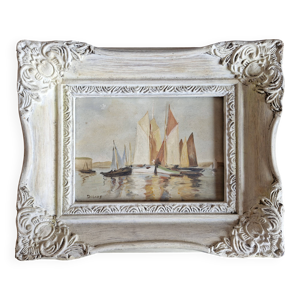 Peinture à l'huile marine - cadre