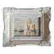 Marine oil painting wooden frame