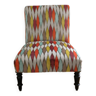 Multicolored fireside chair