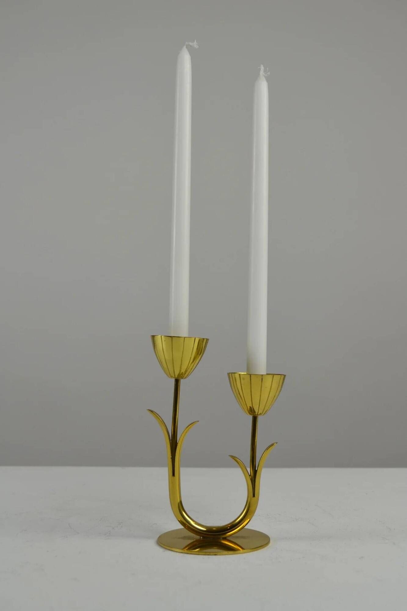 Tulip shaped Candle holder by Gunnar Ander for Ystad-Metall, Sweden, 1950s/1960s