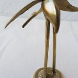 Small brass heron
