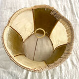 Lampshade vintage fringed velvet and pork bladder