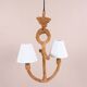 Audoux & Minet - vintage anchor rope chandelier - France circa 1950