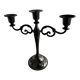 Black varnished metal chandelier with 3 lights