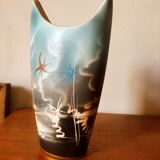 Vase à décor marin forme libre