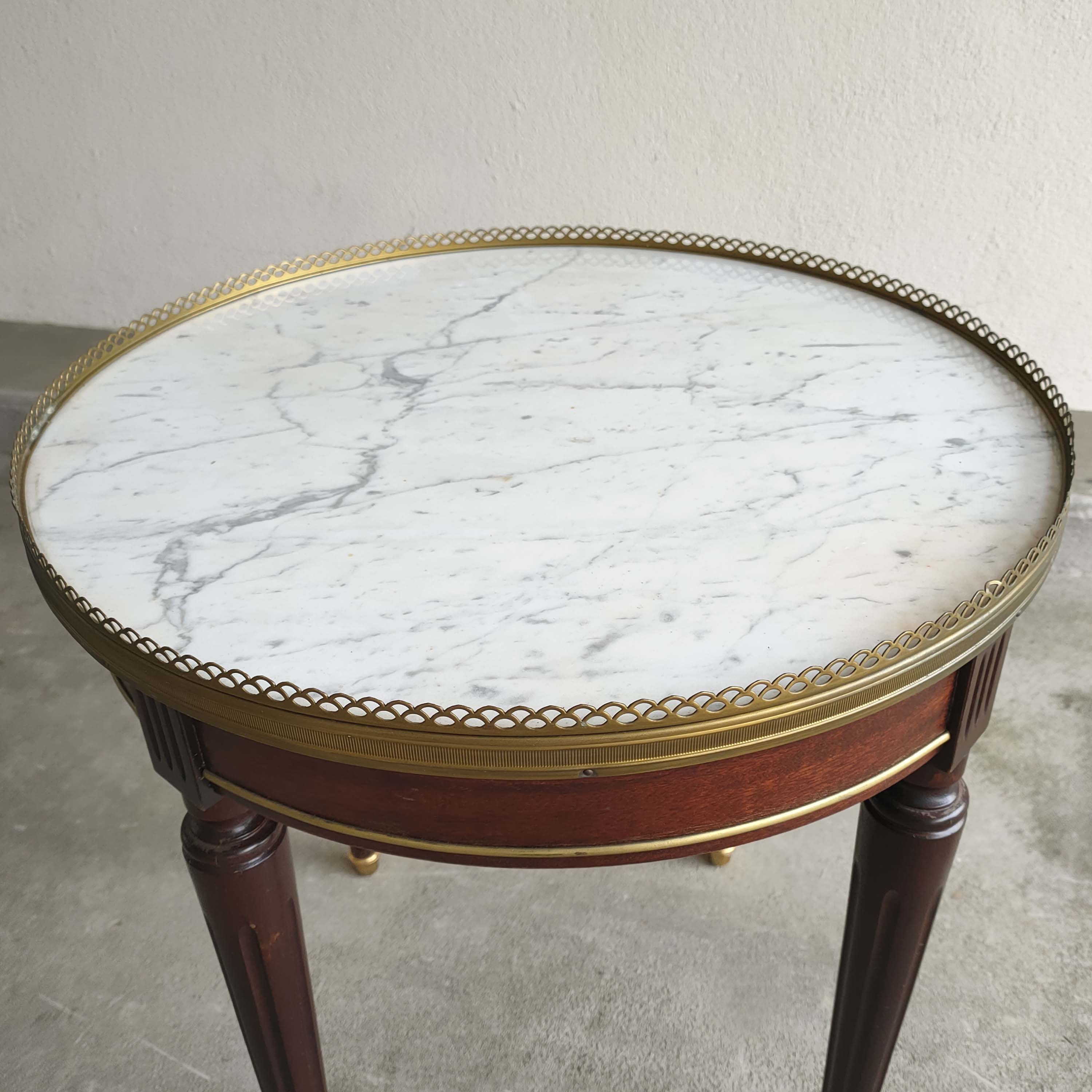 Side table white marble hot water bottle