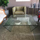 Sleek glass coffee table design