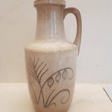 Beige ceramic vase from the 70s