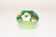 Green porcelain vase hand-painted, mid-20th century.