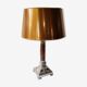 Red marble and metal lamp foot
