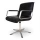 Swivel conference/dining chair in leather Wilkhahn Delta, by Delta Group, 1960