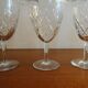 8 glasses of Bayel crystal wine signed, cut crystal.