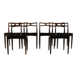 Sixties Danish design rosewood dining chairs by cabinetmaker Johannes Ander