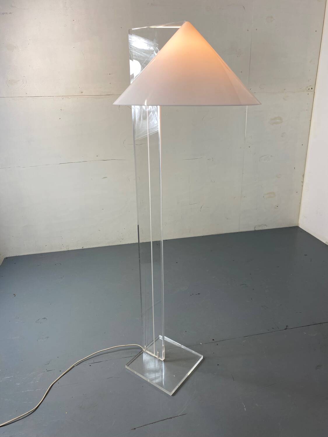 Space Age Acrylic Glass Floor Lamp by Harco Loor, 1980s