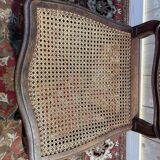Set of 6 Louis XV chairs in walnut and cane