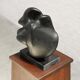 Sculpture abstraite en terre cuite noire, années 1960