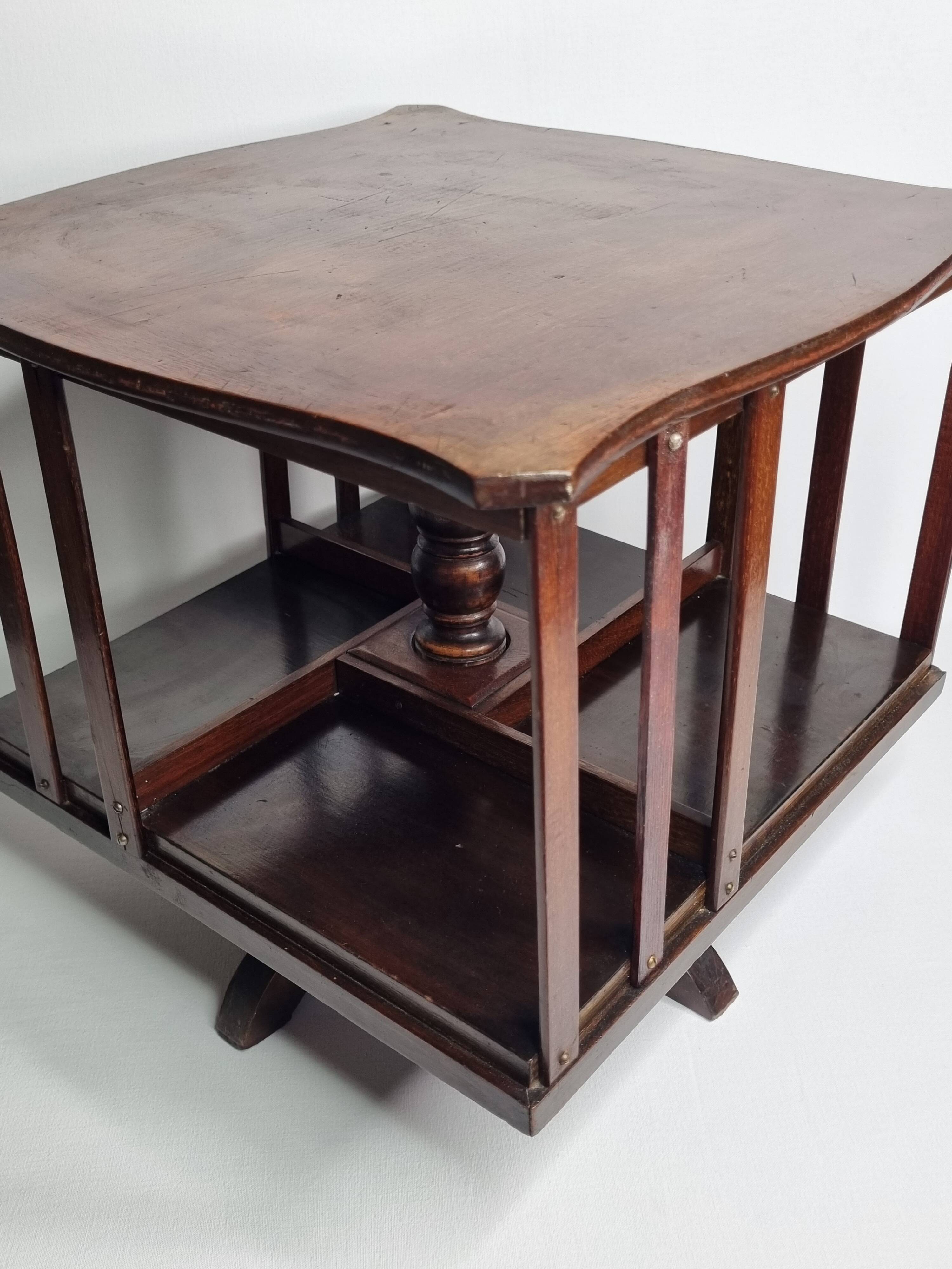 Small English style revolving table bookcase, 36 cm