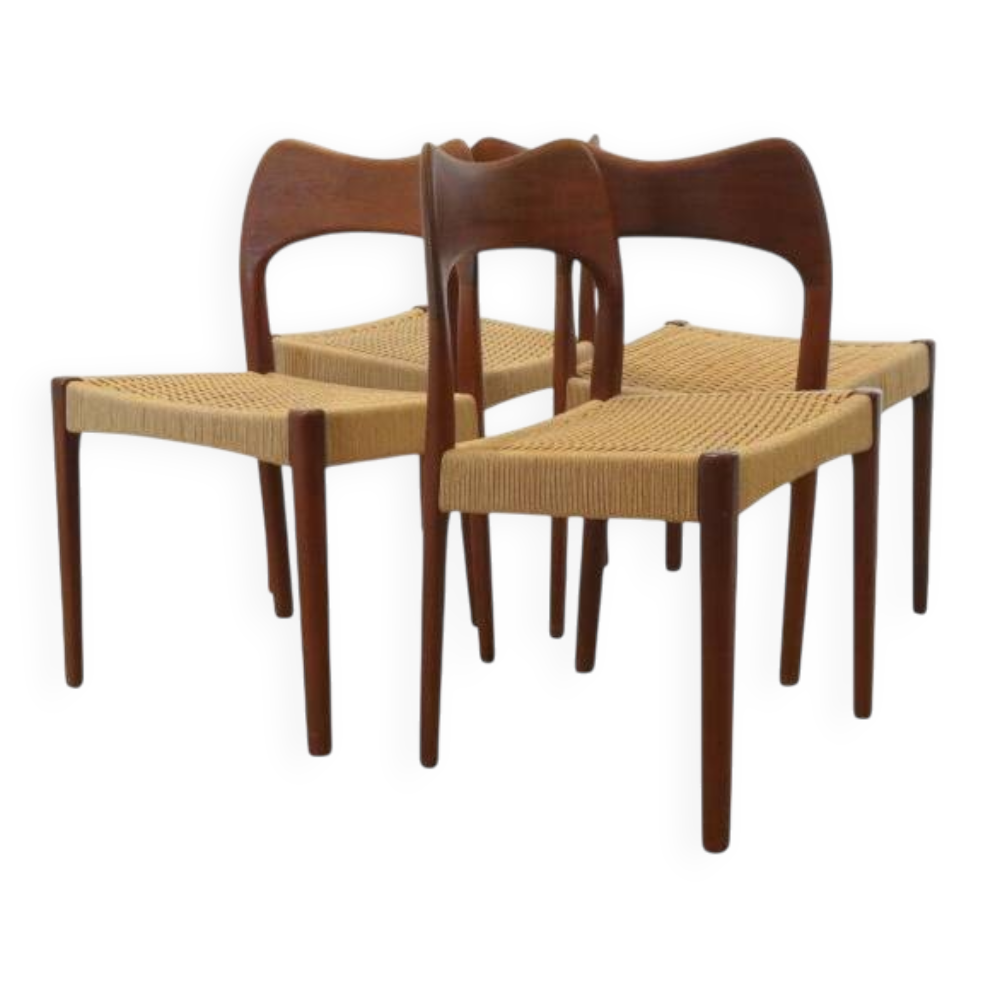 Lot de 4 chaises à manger 'Logster' - Arne Hovmand Olsen