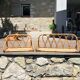 Vintage rattan shelf pair "Celestine"