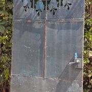 Solid gate, garden iron, H227x110cm, old, exterior door