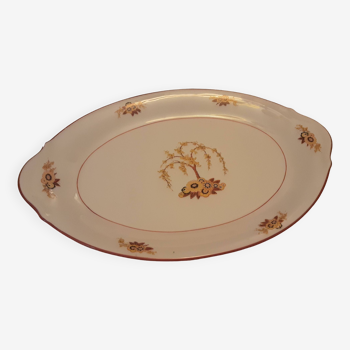 Plat ovale porcelaine limoges modele astral art deco