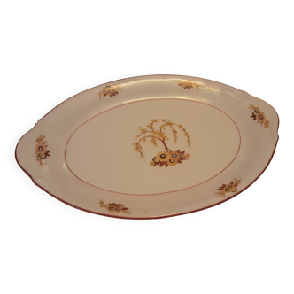 Limoges porcelain oval dish astral art deco model
