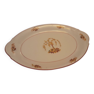 Plat ovale porcelaine limoges modele astral art deco