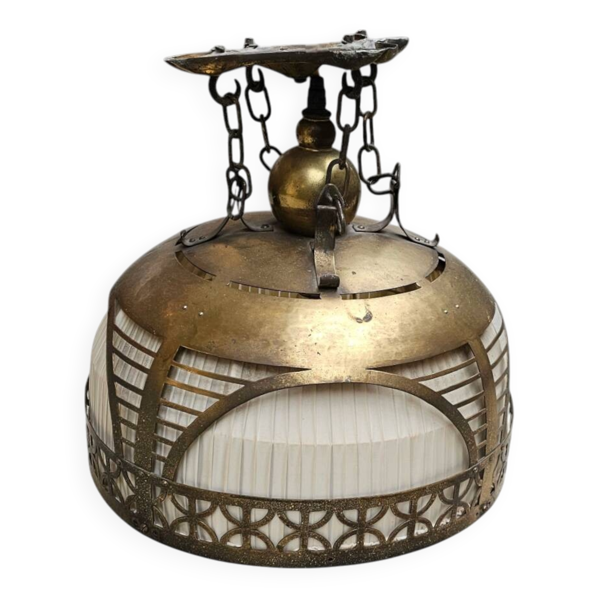 Amsterdamse School / hanging lamp / copper 1920s / Johanna van Eijbergen
