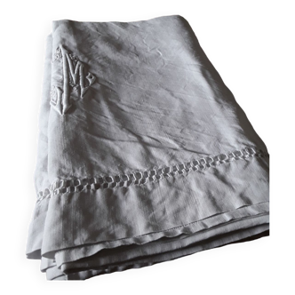 Drap 2 personnes avec monogramme